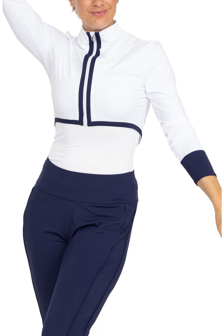 Sun's Out Crop Golf Jacket, Main, color, WHITE/ NAVY