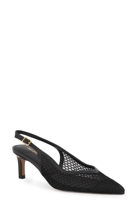 Sirena Pointed Toe Kitten Heel Slingback Pump (Women)