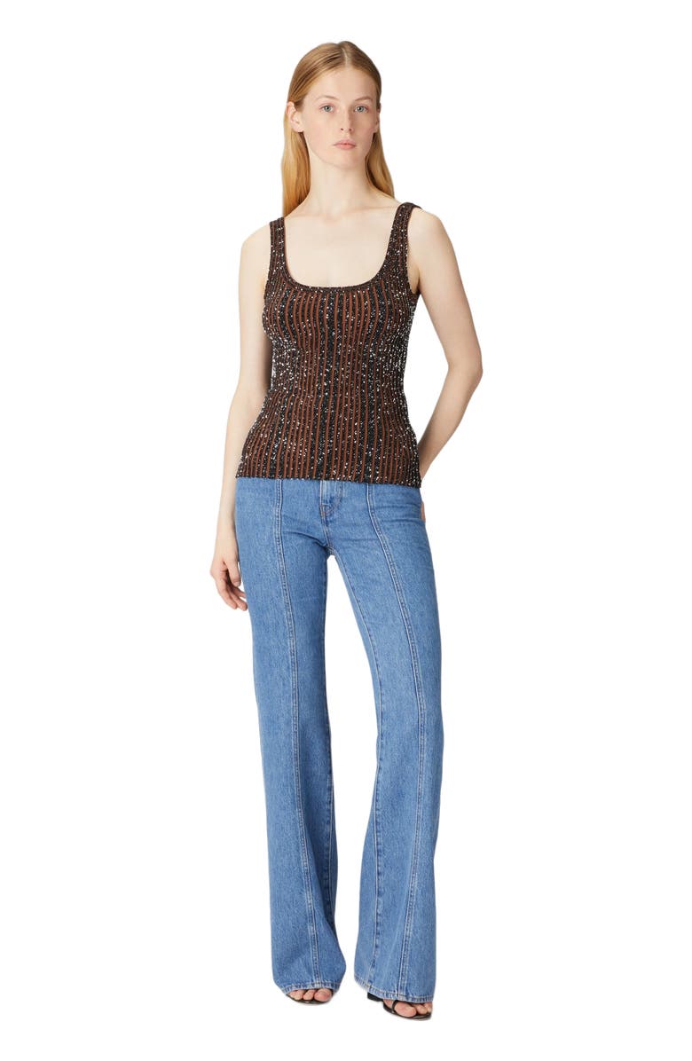 Missoni Ribbed Tank Top With Sequins, Main, color, 