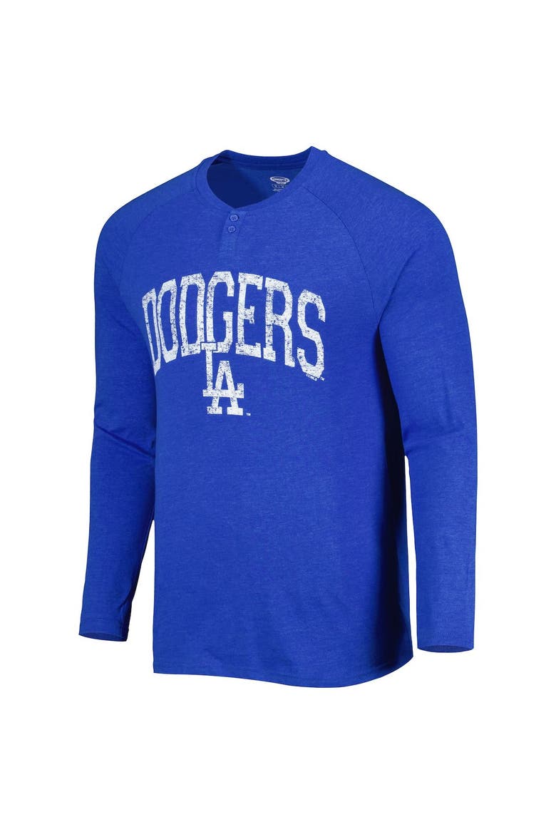 Men's Concepts Sport Royal Los Angeles Dodgers Inertia Raglan Long Sleeve Henley T-Shirt, Alternate, color, Royal