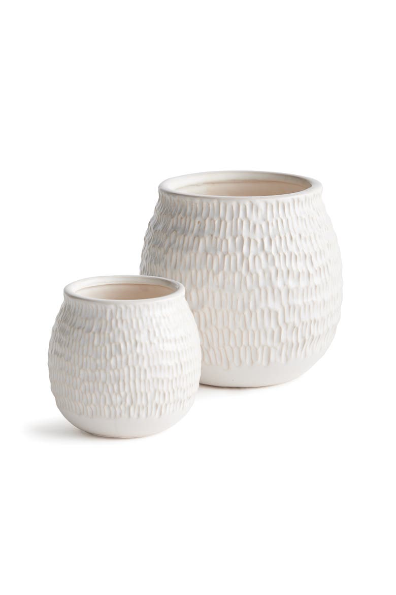Nereus Flowerpot Planters, Set of 2, Main, color, White