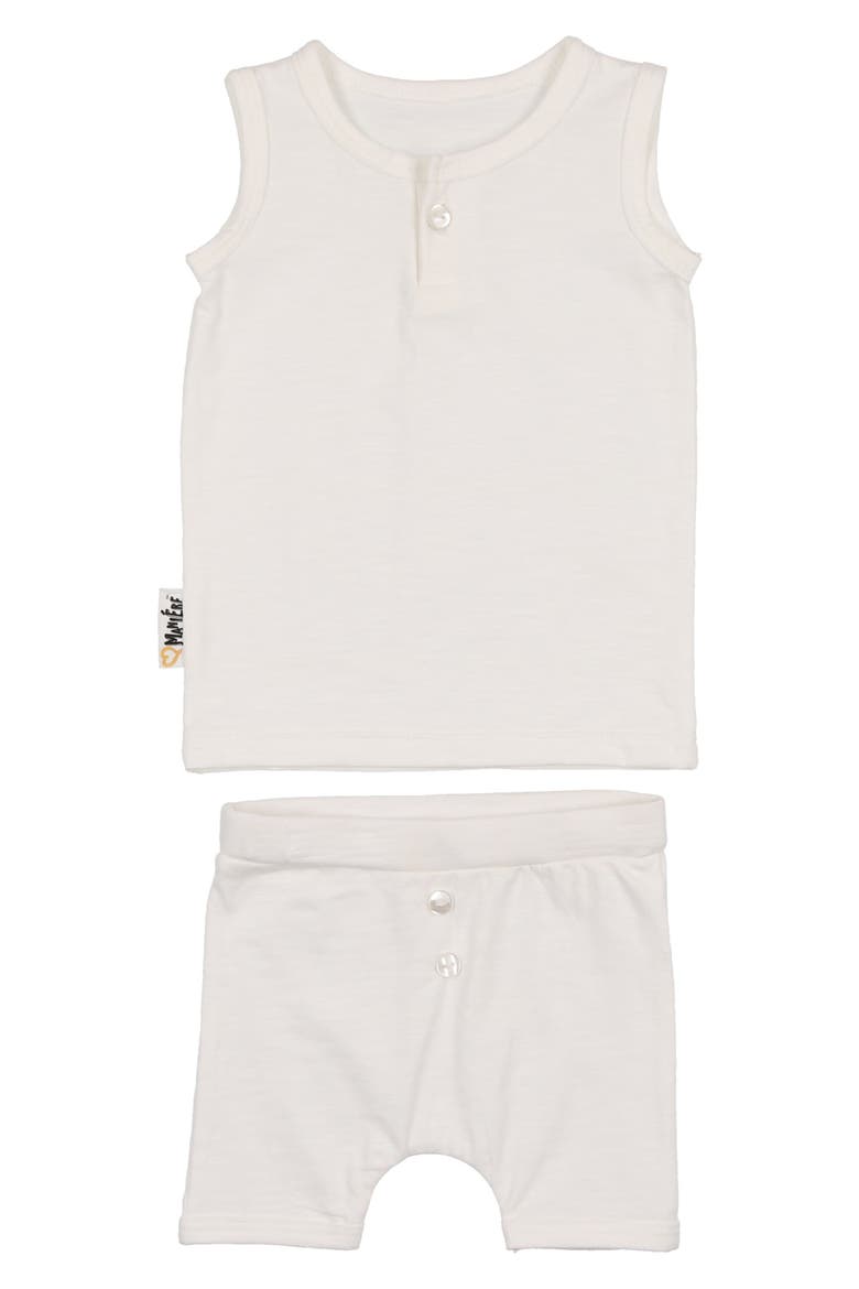 Kids' Cotton Button Tank Top & Shorts Set, Main, color, WHITE