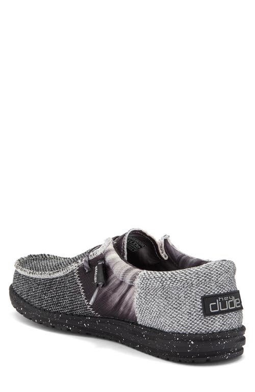 Hey Dude Wally Stretch Slip-on Shoe In Black/silver