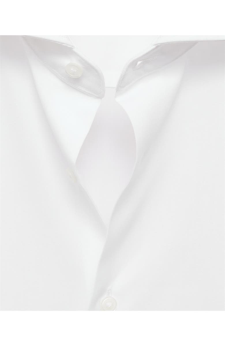 MANGO Slim Fit Cotton Poplin Button-Up Shirt, Alternate, color, White
