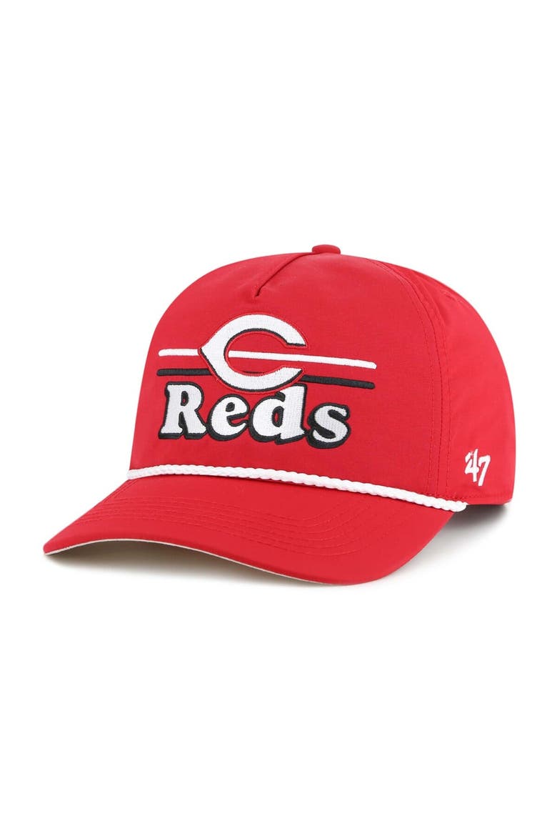 Men's '47 Red Cincinnati Reds Campscape Hitch Adjustable Hat, Main, color, Red