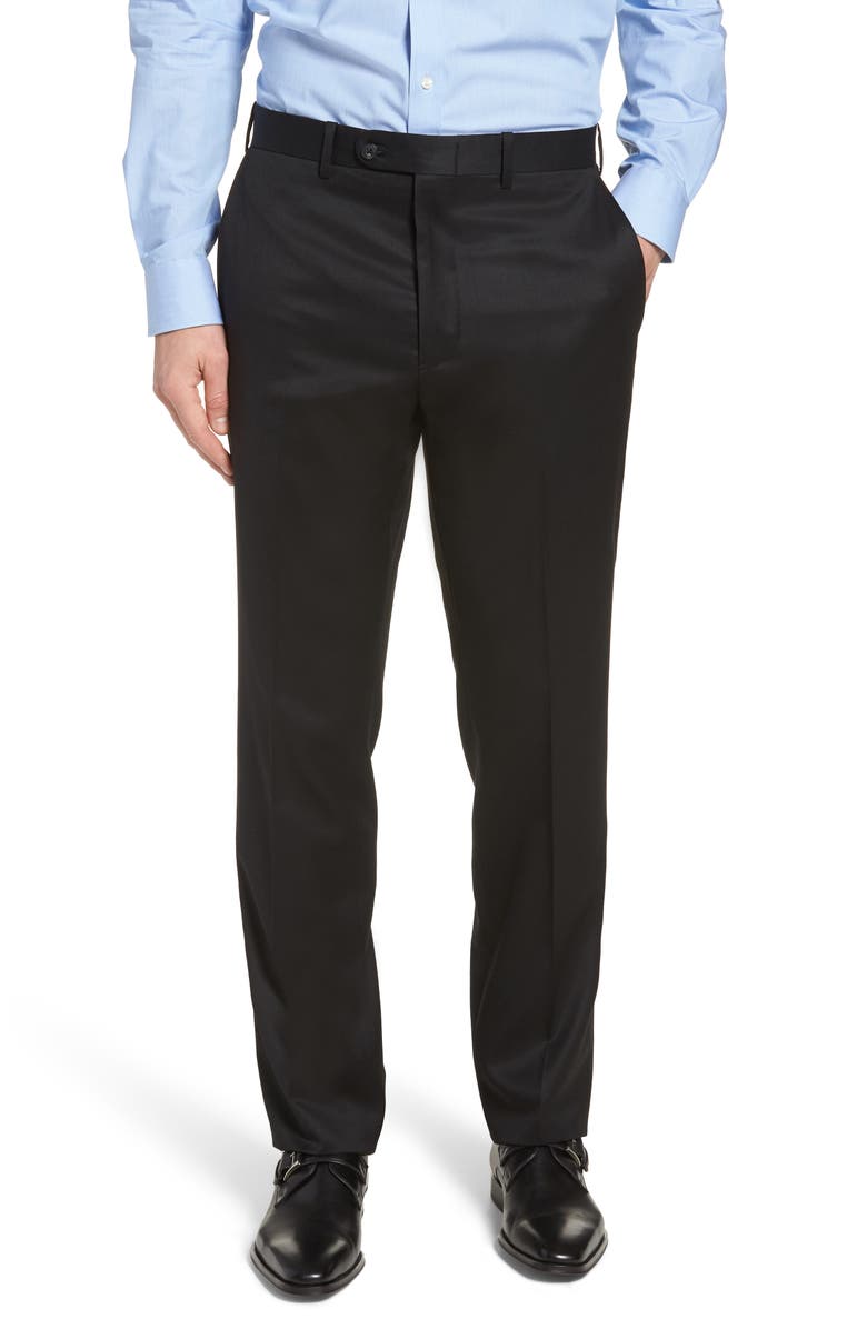 John W. Nordstrom<sup>®</sup> Torino Classic Fit Flat Front Solid Dress Pants, Main, color, 