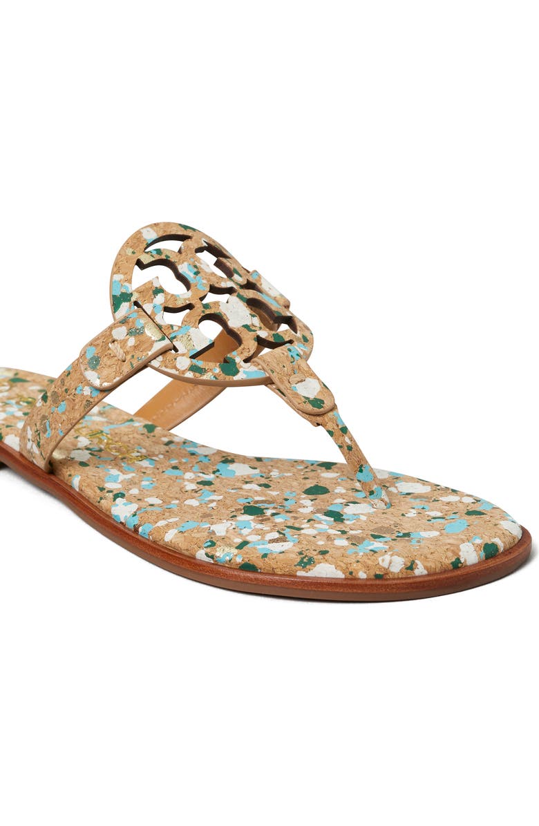 Tory Burch Miller Welt Flip Flop, Alternate, color, Blue Confetti Cork