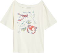 GOLDEN HOUR Stay Salty Graphic Off the Shoulder T-Shirt