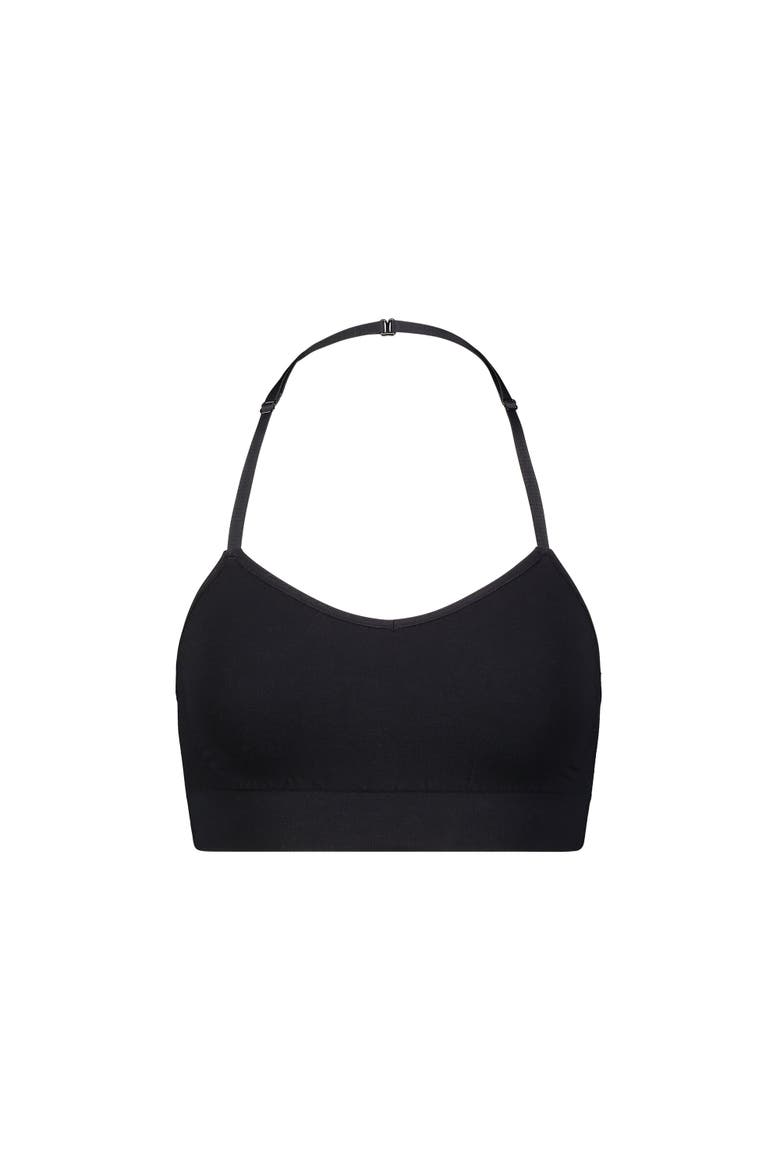 Soft Convertible Halter Bralette, Alternate, color, Black