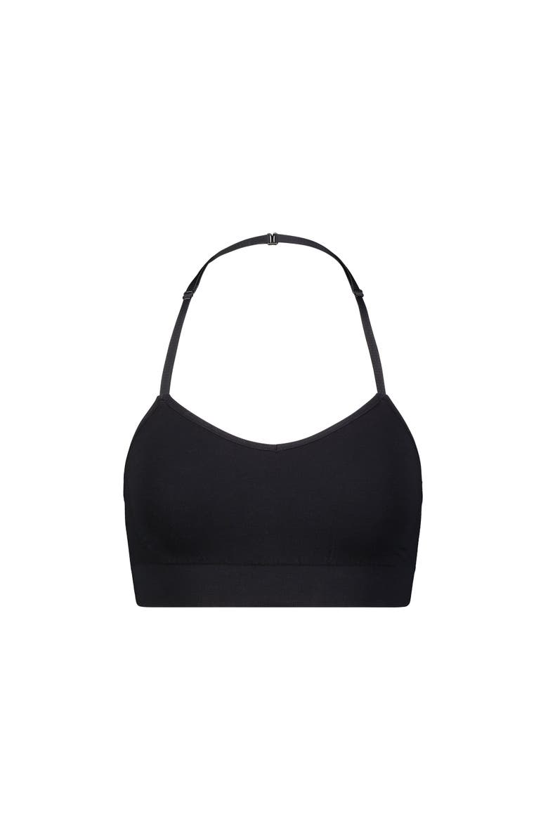BRABAR Soft Convertible Crop Top to Halter Bralette, Alternate, color, Black