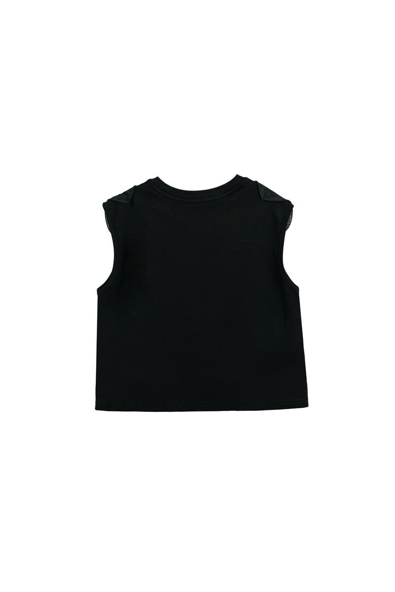 Hearts Sleeveless Shorts Set, Alternate, color, Black
