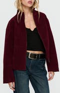 Princess Polly Jessalynn Faux Suede Full Zip Jacket