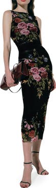 Reformation Benson Floral Mesh Dress