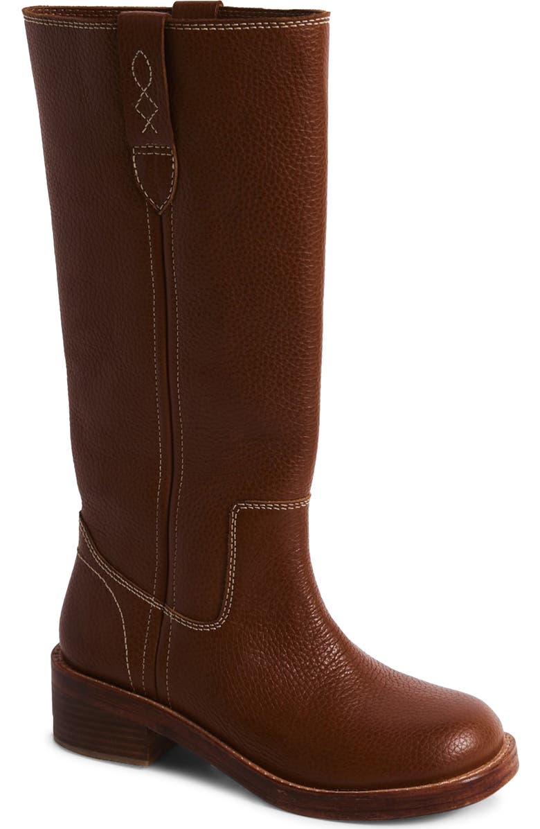 Free People Blaze Block Heel Boot, Main, color, Vintage Tan Leather