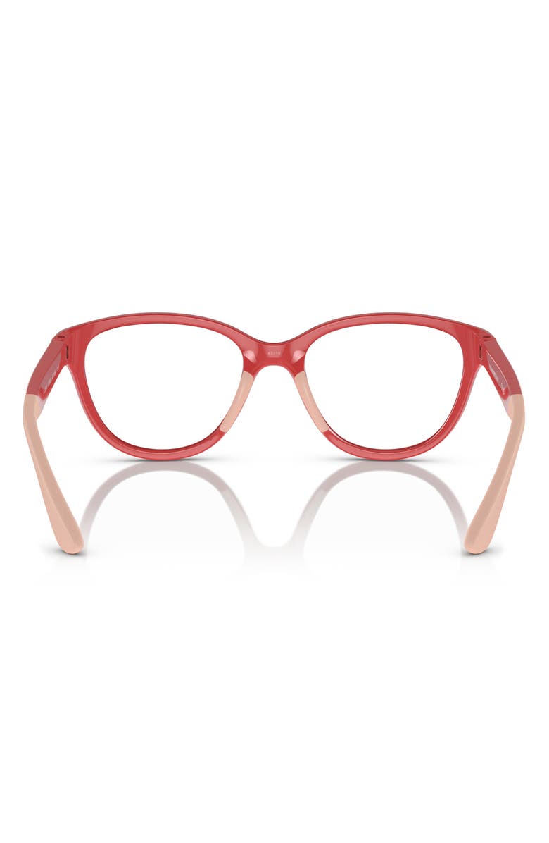 Emporio Armani Kids' 47mm Cat Eye Optical Glasses, Alternate, color, Shiny Coral / Demo Lens