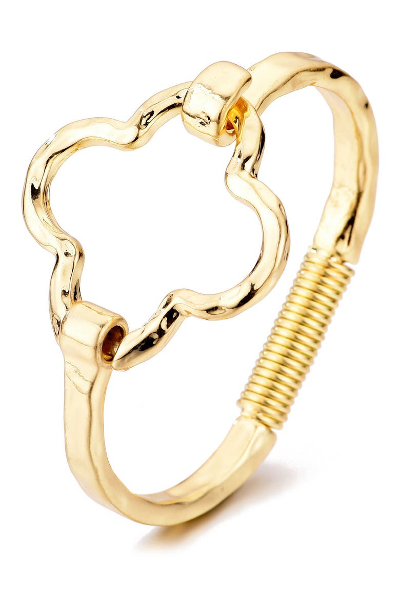 Clover Cuff Bracelet, Main, color, GOLD