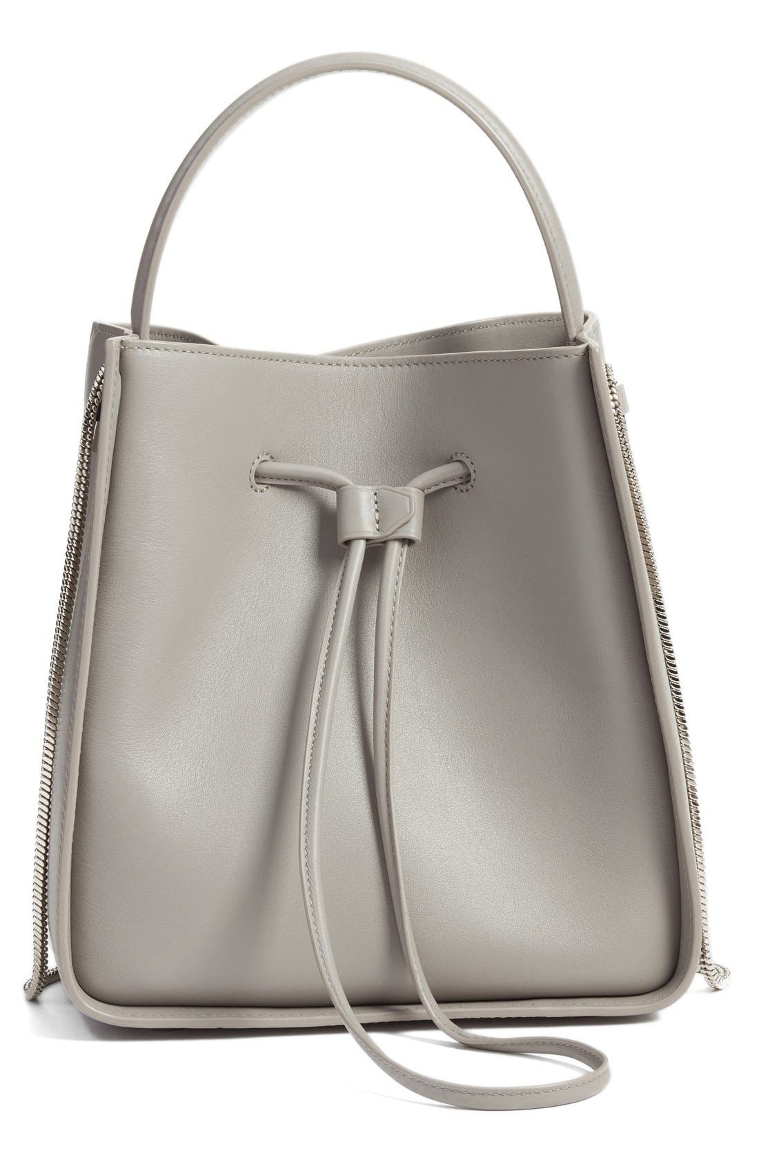 3.1 Phillip Lim Small Soleil Leather Bucket Bag, Main, color, 