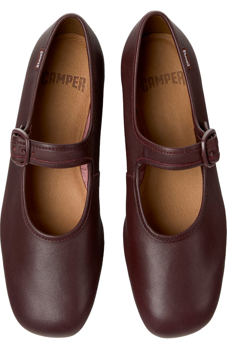 Camper Myra Mary Jane Flat, Alternate, color, Burgundy