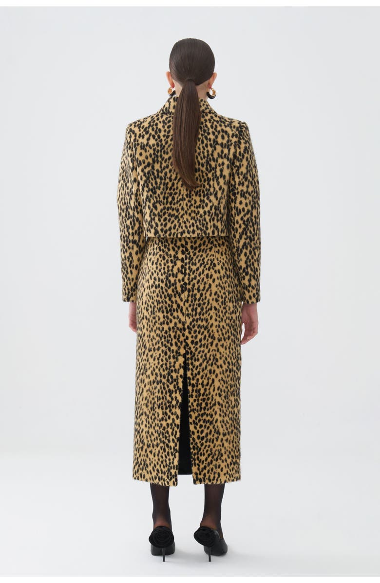 Nocturne Leopard Print Crop Jacket, Alternate, color, 
