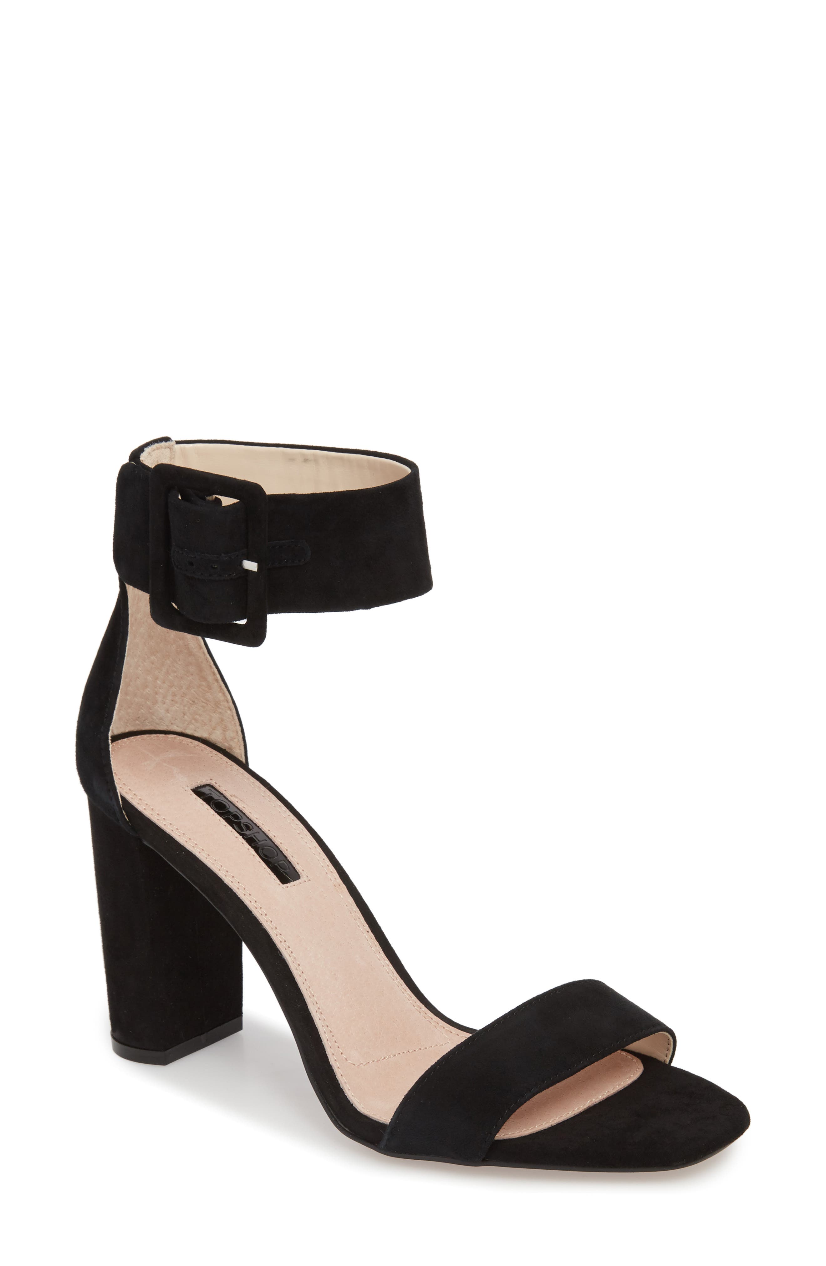 Topshop Rosie Block Heel Sandal, Main, color, 