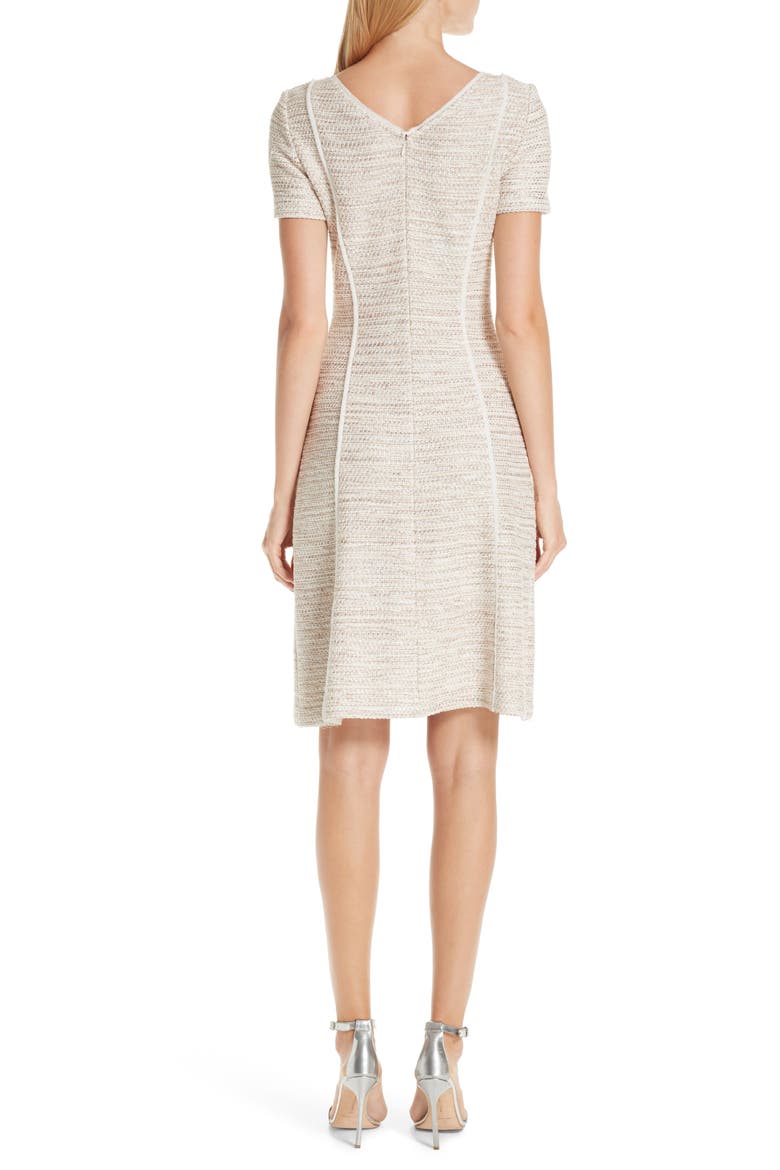 Dune Inlay Knit Sheath Dress, Alternate, color, HAZELNUT MULTI