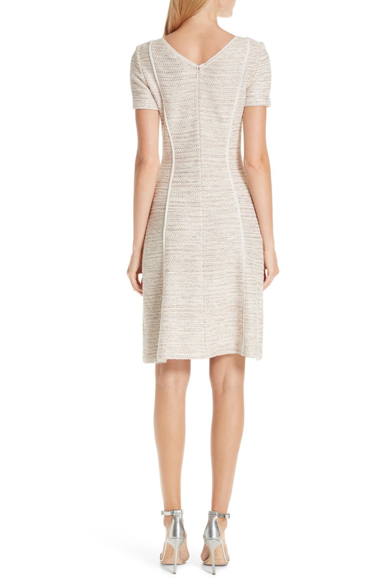 St. John Collection Dune Inlay Knit Sheath Dress, Alternate, color, 