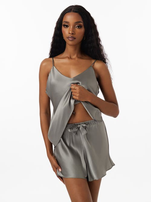 Silksilky Silk Spaghetti Strap Camisole Pajama Set