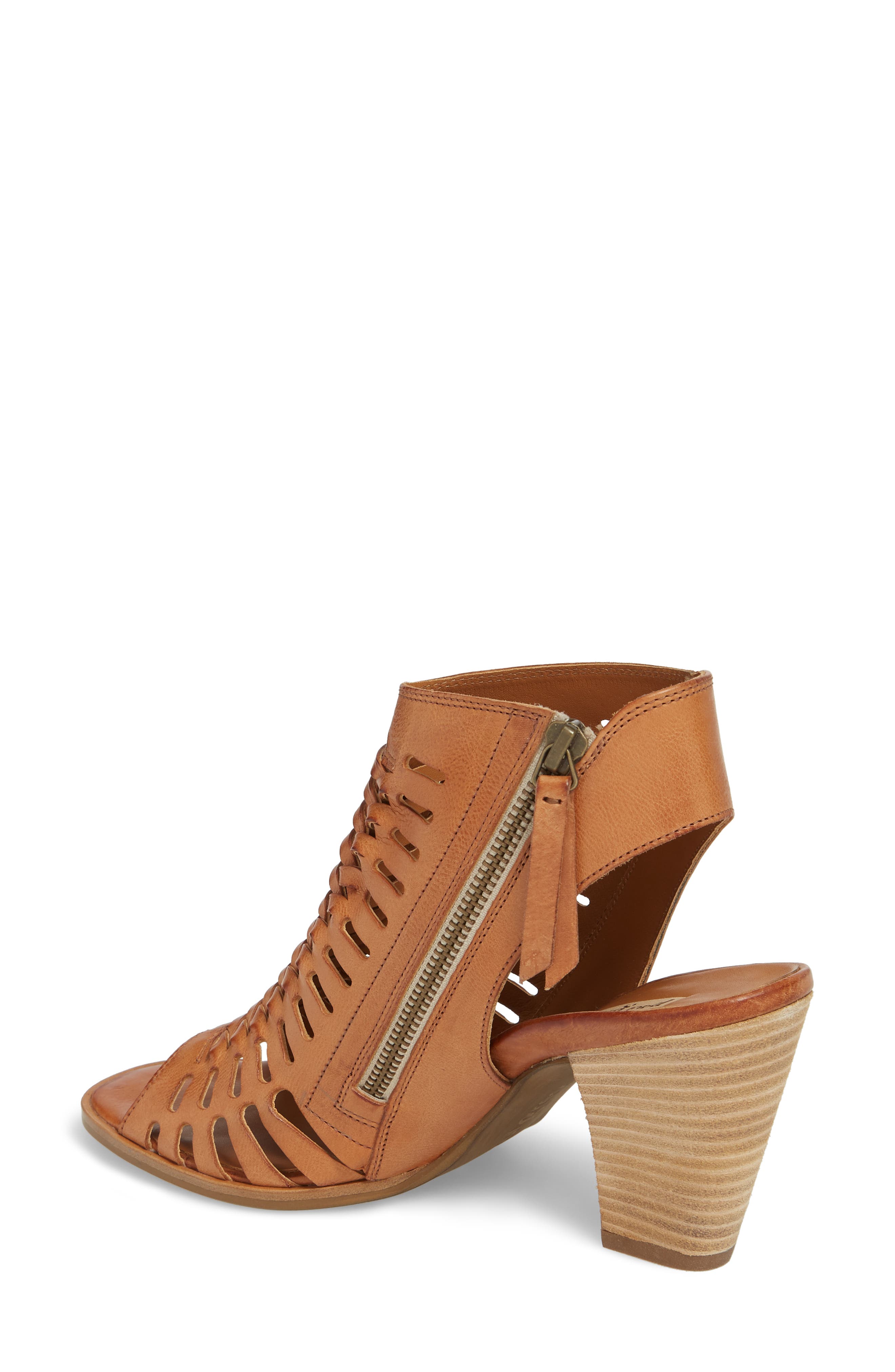 Rosa Woven Peep Toe Sandal, Alternate, color, CUOIO LEATHER