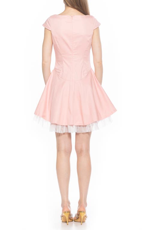 Alexia Admor Aleena Boat Neck Minidress In Pink