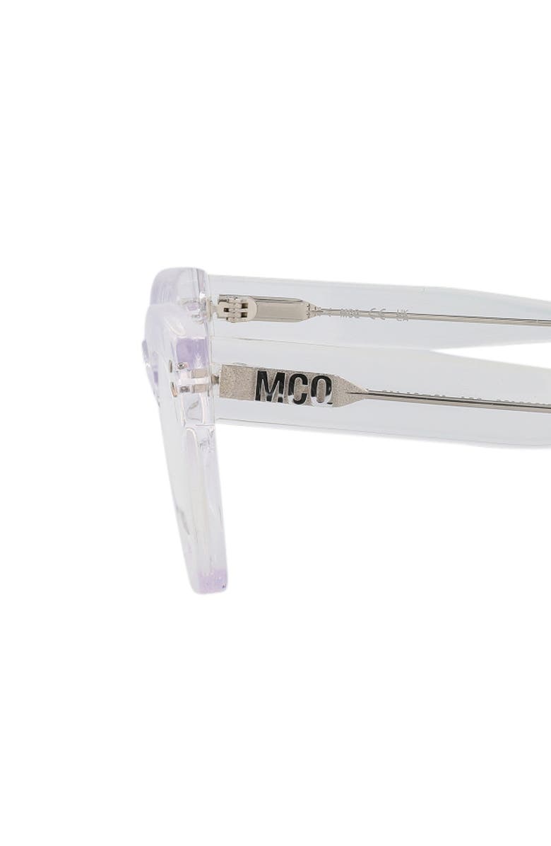 McQueen 48mm Square Optical Glasses, Alternate, color, Crystal Crystal Transparent