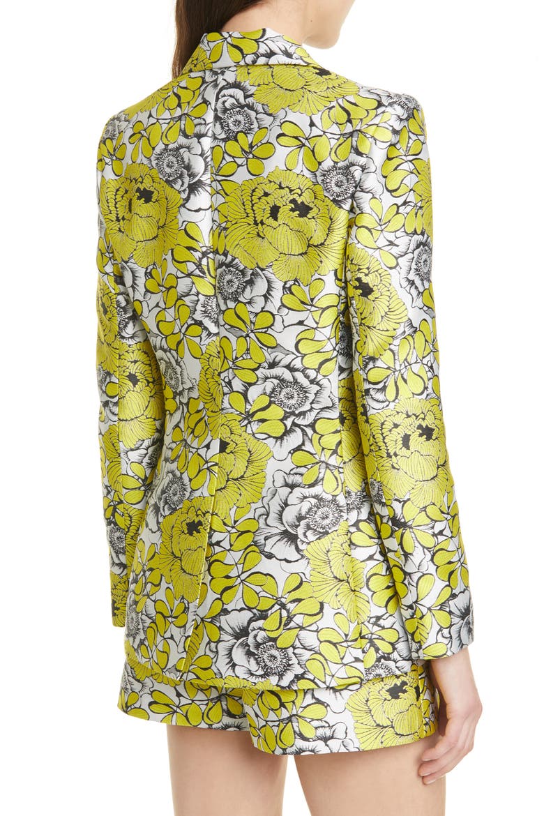 Macey Floral Fitted Blazer, Alternate, color, DAFFODIL/ MULTI