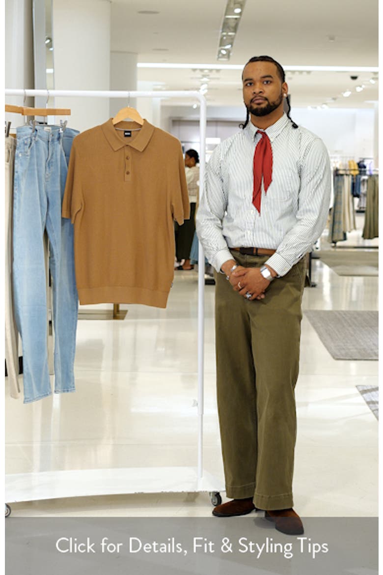 Lancio Solid Cotton Waffle Polo Sweater video