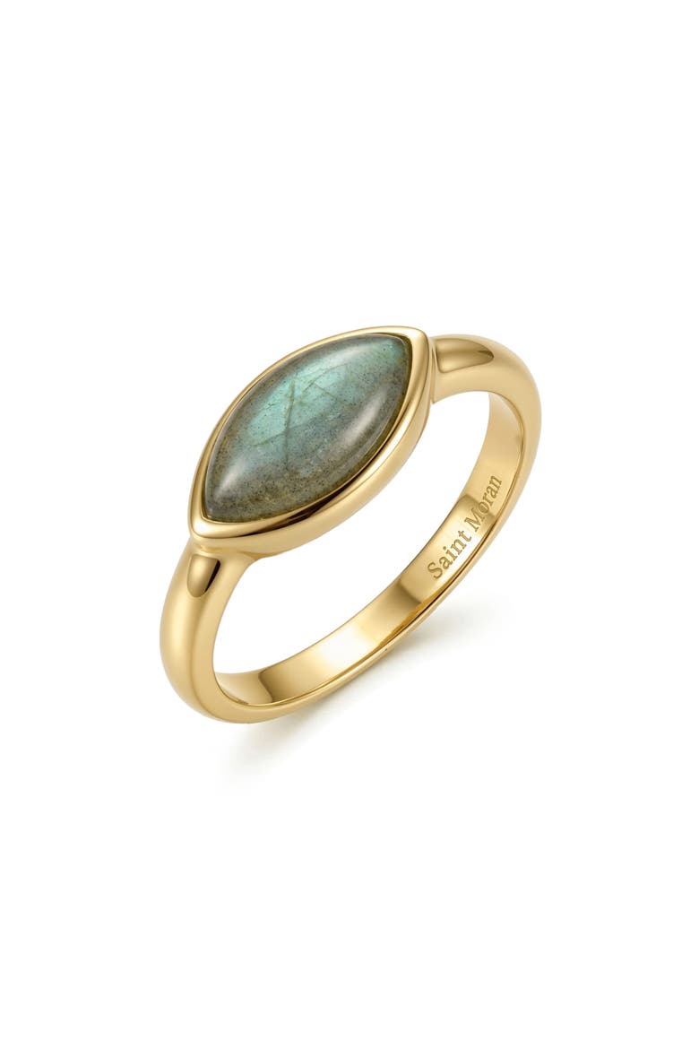 Labradorite Marquise Ring, Main, color, GREEN/ GOLD