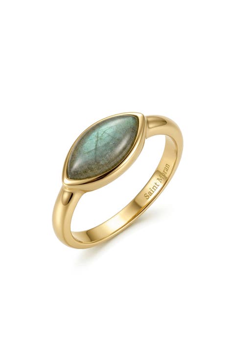 Labradorite Marquise Ring