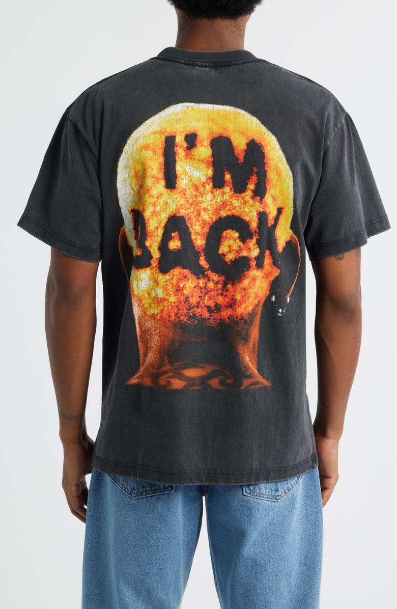 ID Supply Co I'm Back Cotton Graphic T-Shirt, Alternate, color, Washed Black