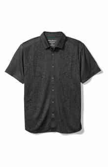 Tommy Bahama Palm Coast Cascade Vines IslandZone® Performance Short Sleeve Knit Button-Up Shirt