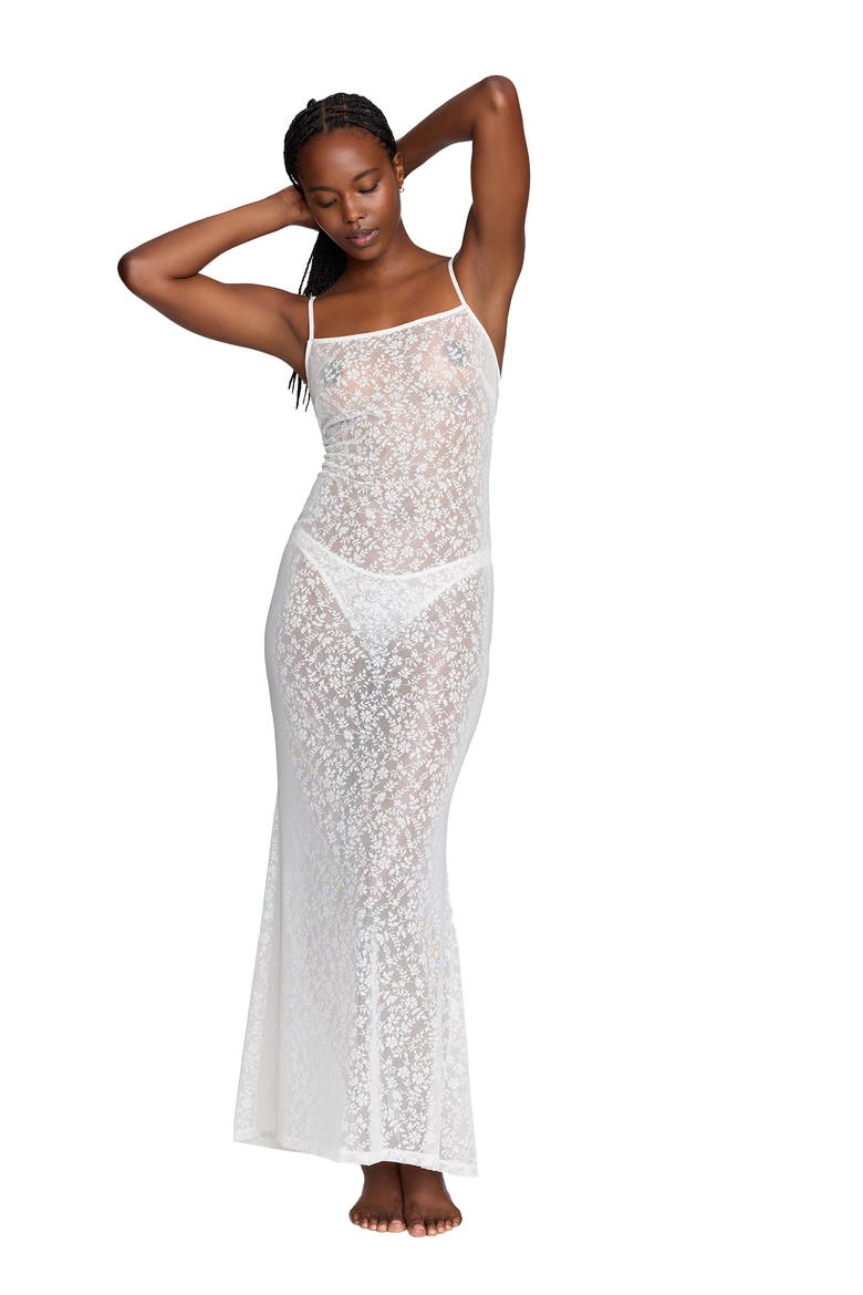 The Long Slip Dress, Main, color, SALT