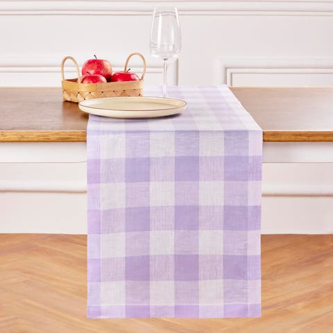 Linen Table Runner - Buffalo Check
