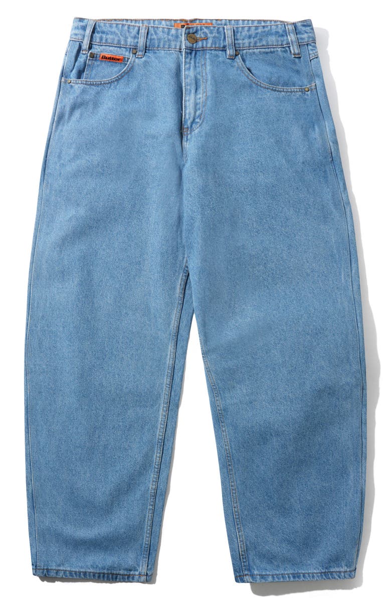 Butter Goods Baggy Drawstring Jeans, Main, color, Washed Indigo