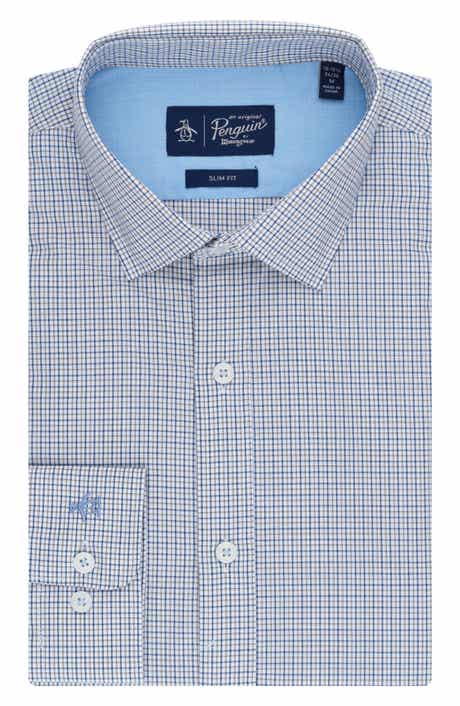 Original Penguin Mini Check Print Slim Fit Dress Shirt