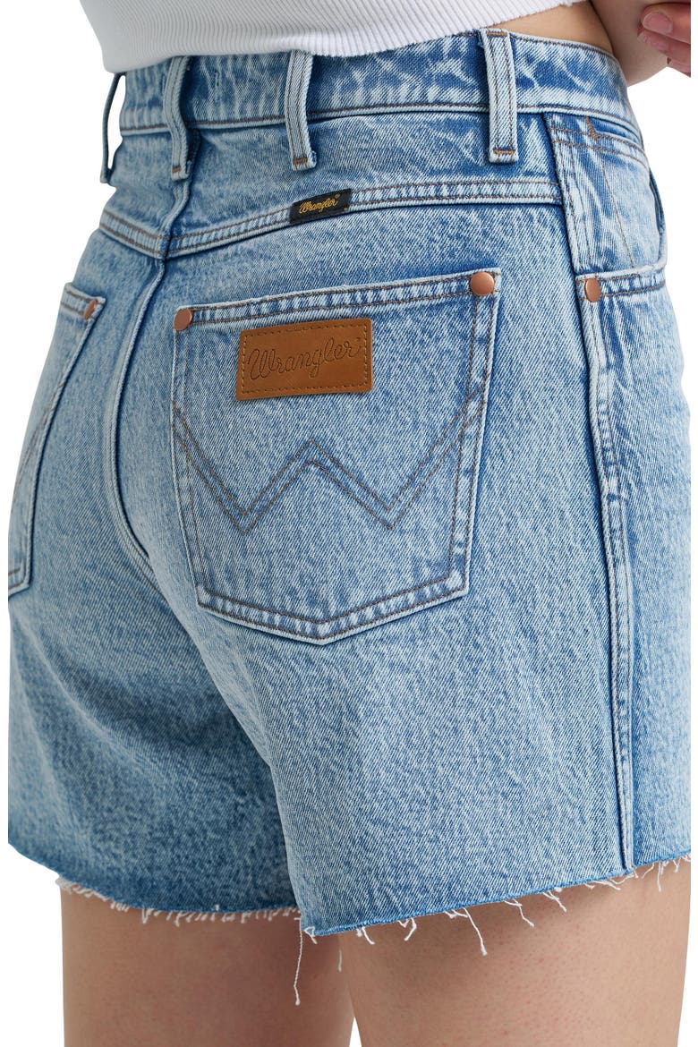 Cowboy High Waist Denim Cutoff Shorts, Alternate, color, BLISSFUL BLUE