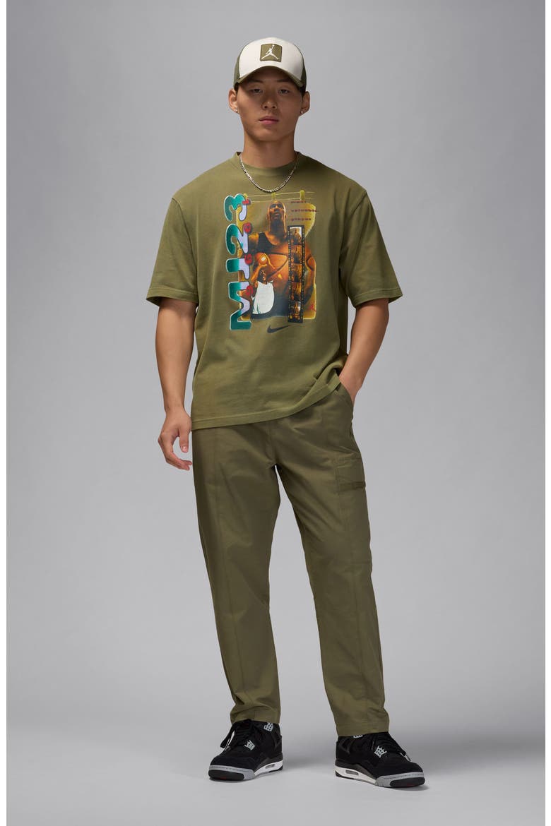 Retro Cotton Graphic T-Shirt, Alternate, color, MEDIUM OLIVE/ BLACK