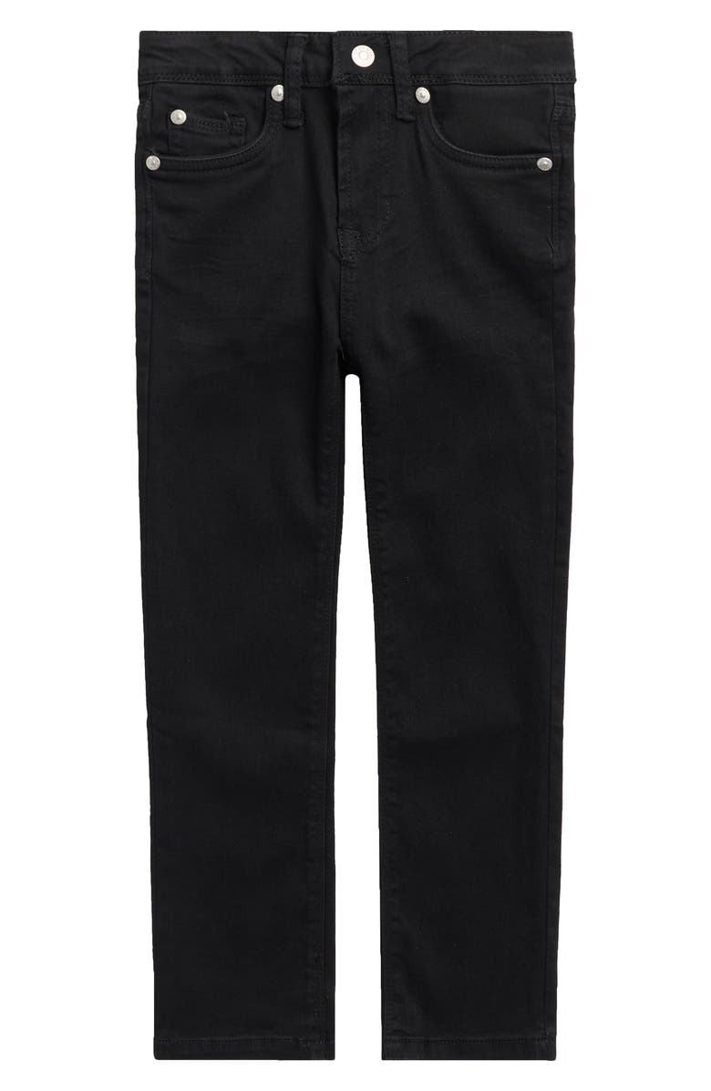 7 For All Mankind Kid's Slimmy Slim Fit Jeans, Main, color, Black Out