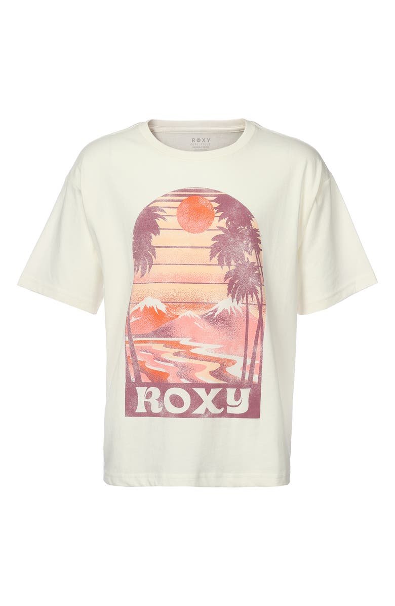 Roxy Kids' Golden Hour Oversize Graphic T-Shirt, Main, color, Egret
