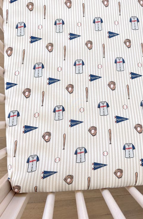 Baseball Crib Sheet