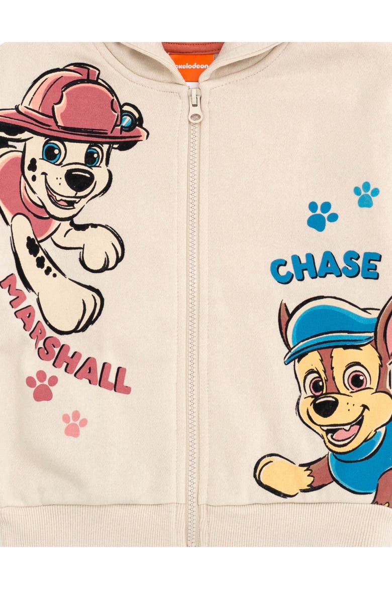 Boys' Fleece Zip-Up Hoodie, Alternate, color, Beige Chase Marshall