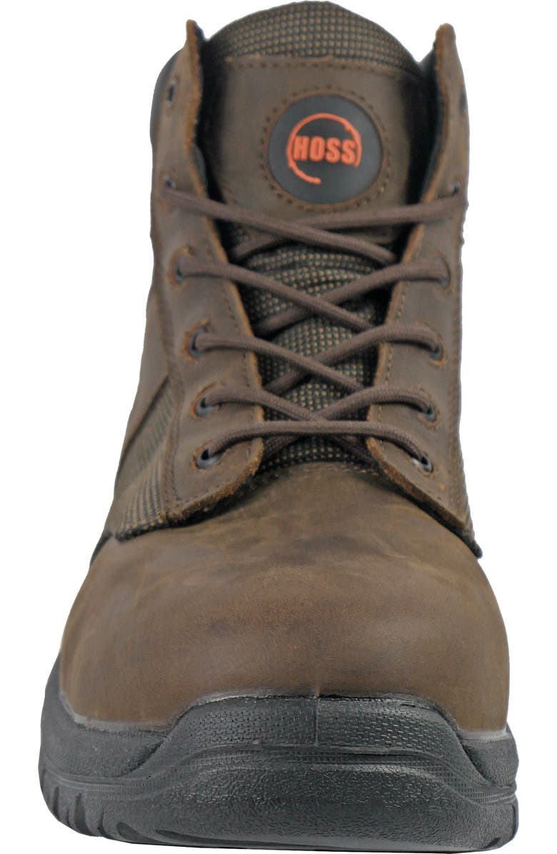 Hoss Boot Company HOSS Carter 6 Inch Steel Toe Work Boot, Alternate, color, Brown