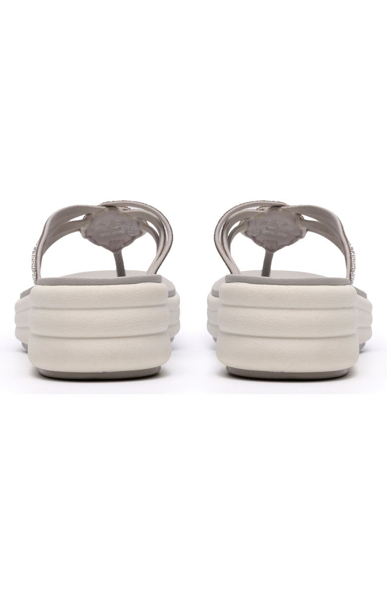 Clarks<sup>®</sup> Drift Gem Wedge Flip Flop, Alternate, color, Silver