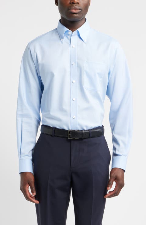 Traditional Fit Cotton Oxford Non-Iron Dress Shirt (Regular, Big & Tall)