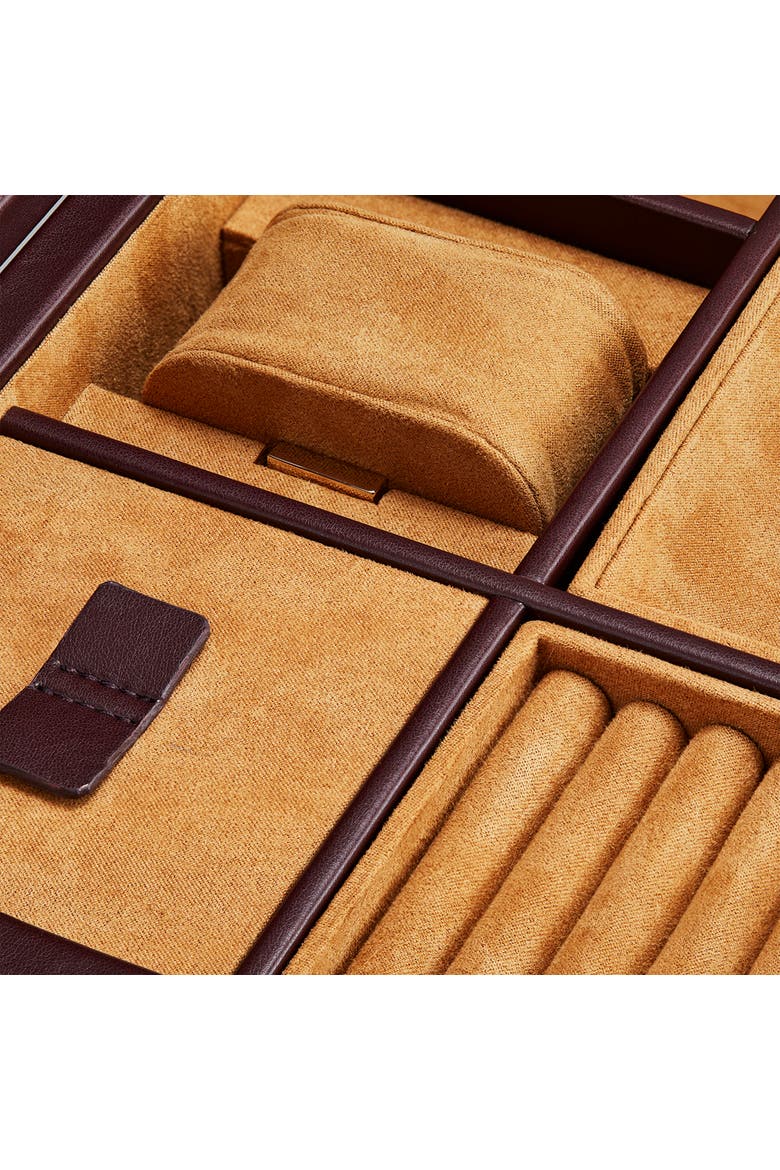 Ida Travel Zip Jewelry Portfolio, Alternate, color, Chestnut